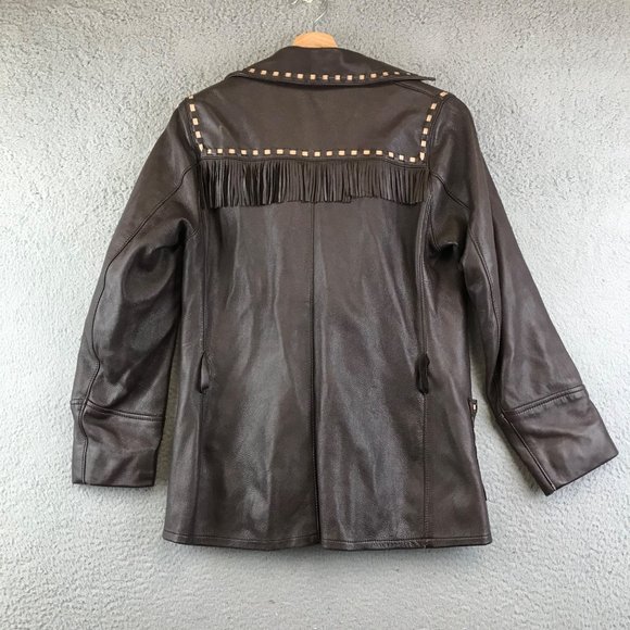 Vintage 50s 60s Mid-Western Sports Togs Deerskin Fringed Jacket size 34 - Picture 2 of 8